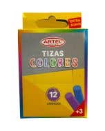 Tiza Colores 12 Unidades Artel
