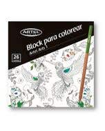 Block Para Colorear 26 Hojas 21X21cm. Artel