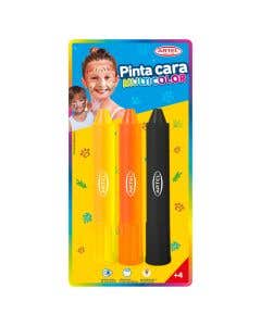 Pintacaras multicolor orange 3 colores