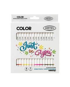 Est. Marcadores Doble Punta 36 Colores