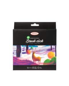 Est. Marcadores Brush Click 12 Colores