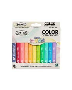 Destacadores Pastel x 12 und Artel