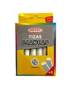 Tiza Blanca 12 Unidades Artel