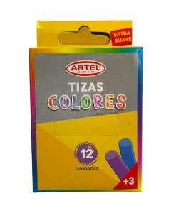 Tiza Colores 12 Unidades Artel