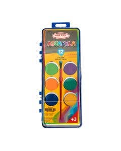 Estuche Acuarela 12 Colores Artel