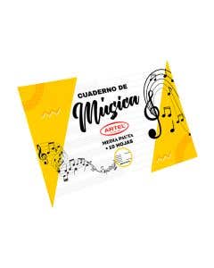 Cuaderno 1/2 Pauta Musica 10 Hojas Artel