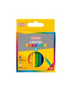 Estuche 12 Lápices de Colores Cortos Artel