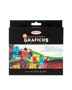 Est.Marcadores Gráficos 24 Colores