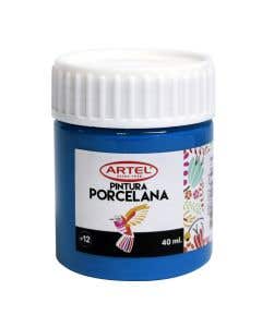 Frasco Pintura Porcelana Azul 40ml. Artel