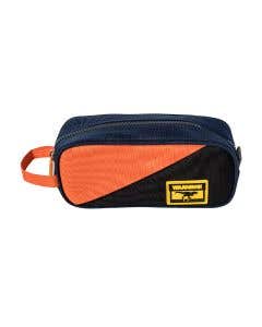 Estuche Tela Dino Azul/Naranjo Artel
