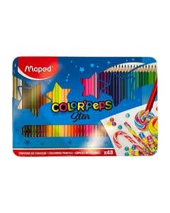 Estuche Metálico 48 Lápices de Colores Maped