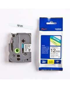 Cinta Laminada Negro/Blanco TZe231 Brother