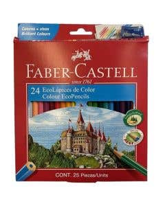 24 Lápices de Color Largos Hexagonales Faber Castell