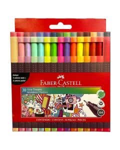 Tiralíneas Grip Finepen cartón x30  Faber castell