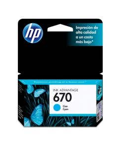 Cartridge Tinta 670 Cyan HP