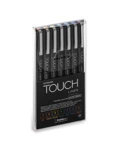 7 Fineliner Colores Surtidos Pincel Touch