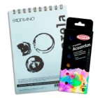 Pack Día de la Madre: Croquera Fabriano  Acuarela + Estuche Acuarela Pastillas 6 Colores Perlados